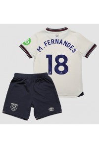 West Ham United Mateus Fernandes #18 Babyklær Borte Fotballdrakt til barn 2025-26 Korte ermer (+ Korte bukser)